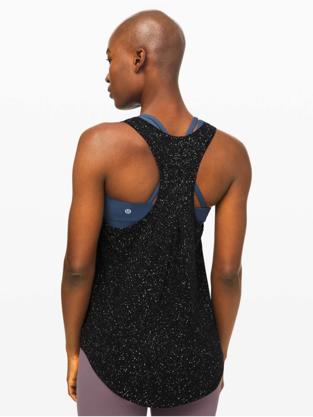 Lululemon Pima Cotton Blend Love Tank in Splatter Dye Black: Size 4-6